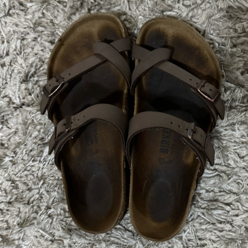 Birkenstock Mayari Mocha Brown Women's Nubuck Comfort Sandals Size EU 36.US5.5